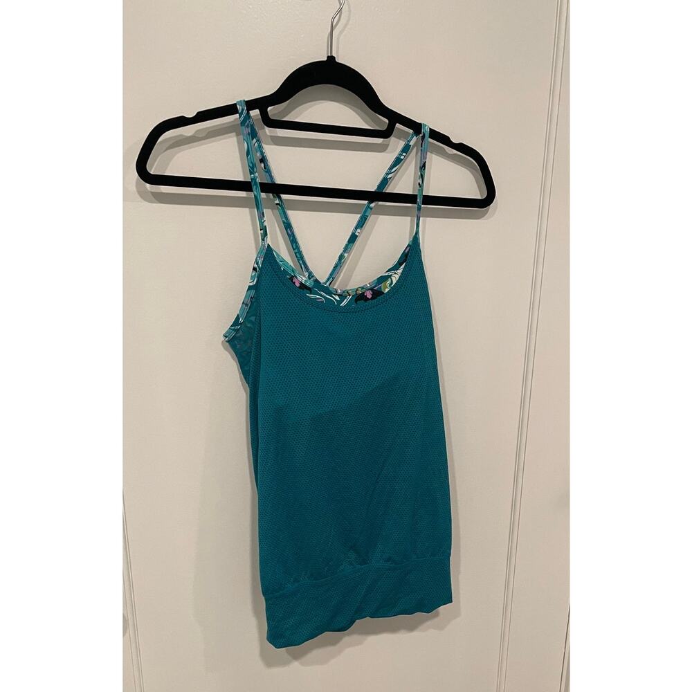 Soybu Strappy Mesh Tank Size L Teal